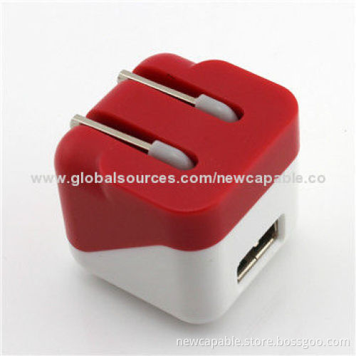 UK Travel Chargers with 100 to 240V AC, 50/60Hz Input, 45 x 45 x 45mm Size